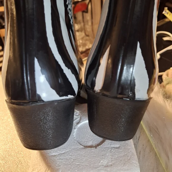 Daily Shoes Rain Boots Leopard and Zebra Print Pointed Toe Heeled  Women Size 10 - Picture 10 of 16